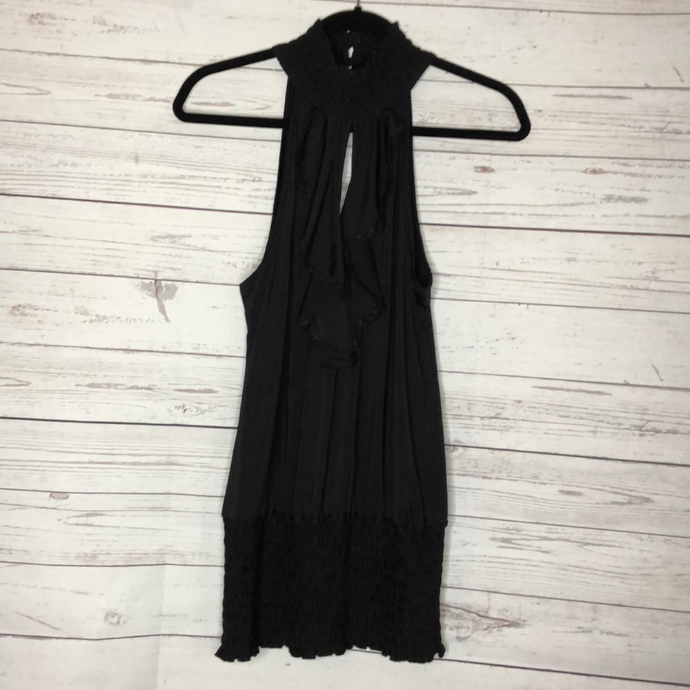 XOXO brand Black frilly halter top blouse